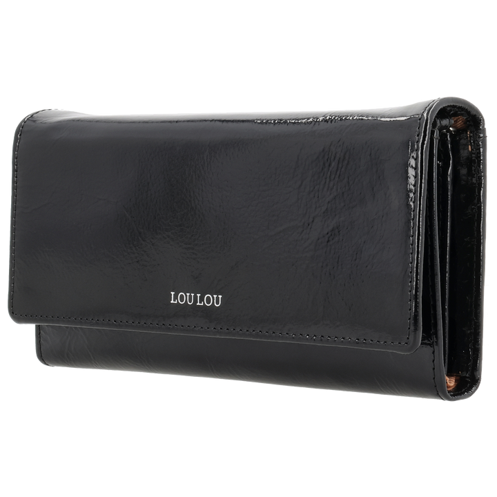 Voorzijde van de LouLou Anais crossbodyt tas #kleur_glace-black