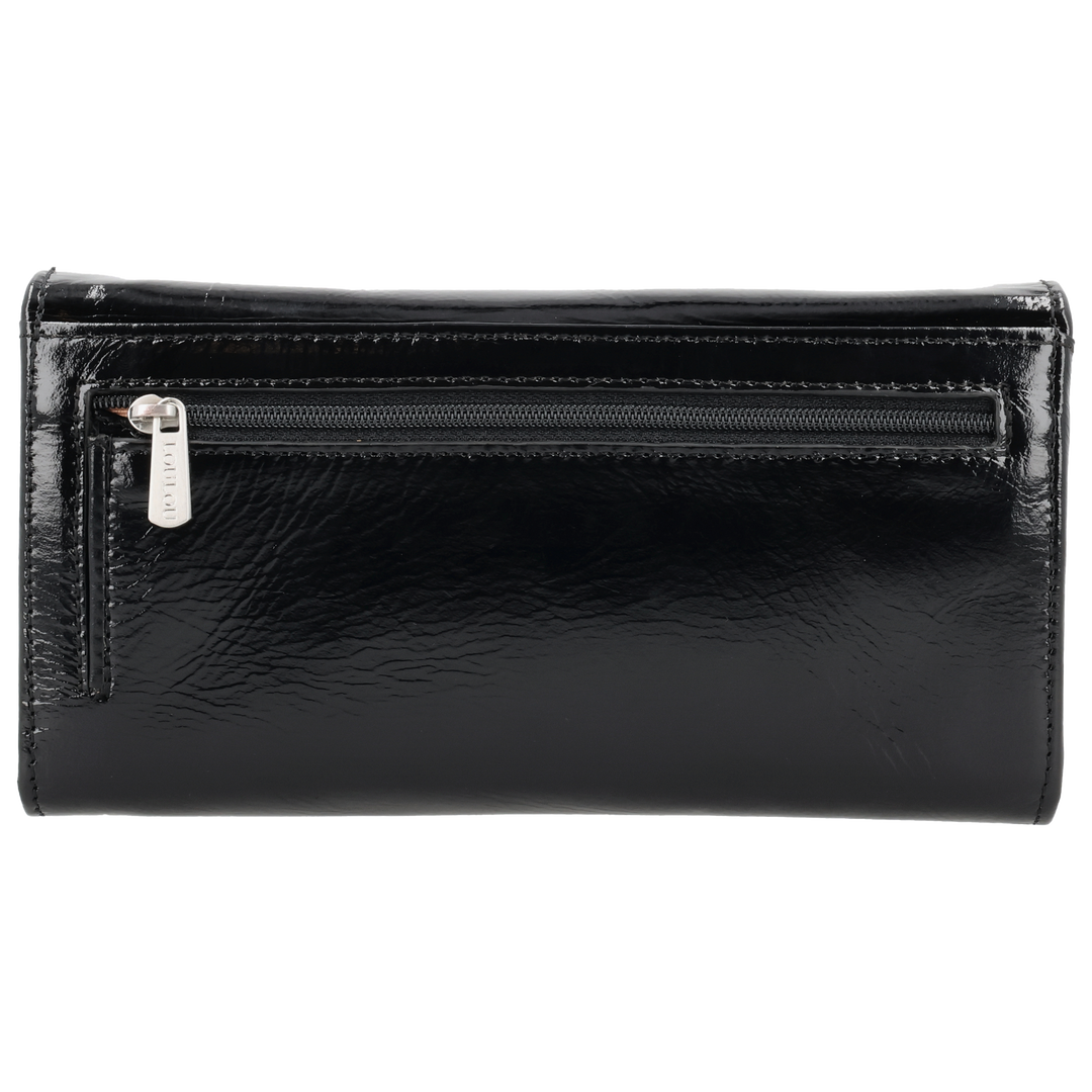 Achterkant met veilighieds vak van de LouLou Anais crossbodyt tas #kleur_glace-black