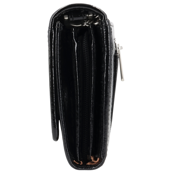 Zijkant van de LouLou Anais crossbodyt tas #kleur_glace-black