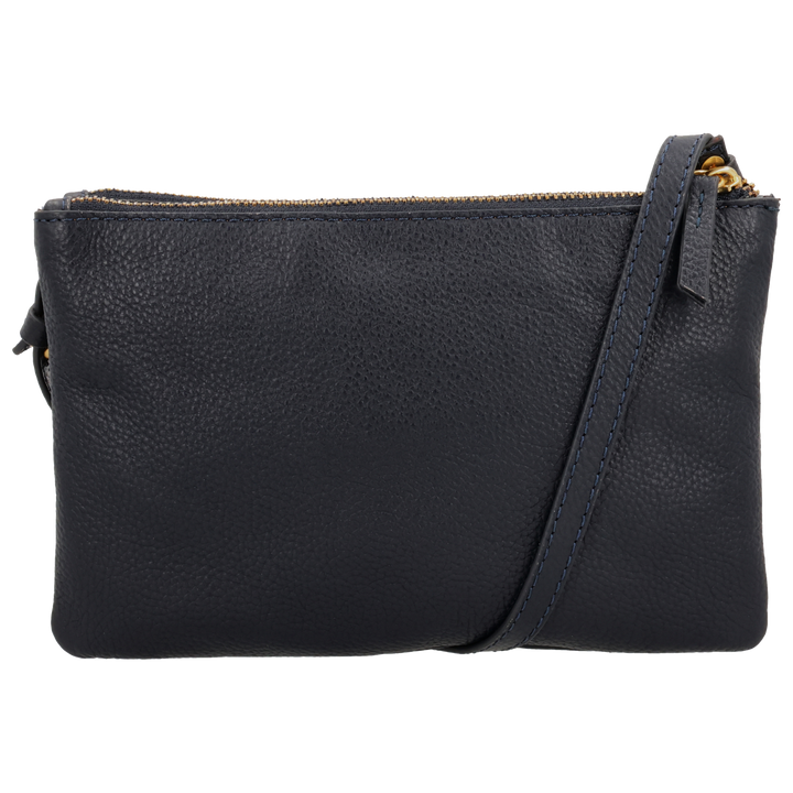 Achterkant van de LouLou Camille navy crossbody tas #kleur_navy