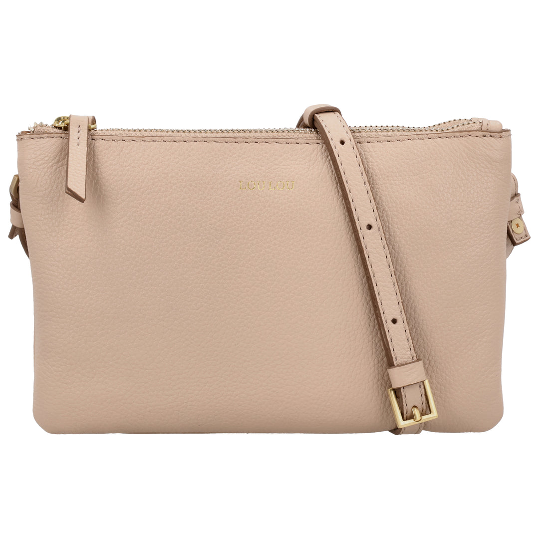 Voorkant van de Lou Lou Camille crossover in cashmere #kleur_cashmere