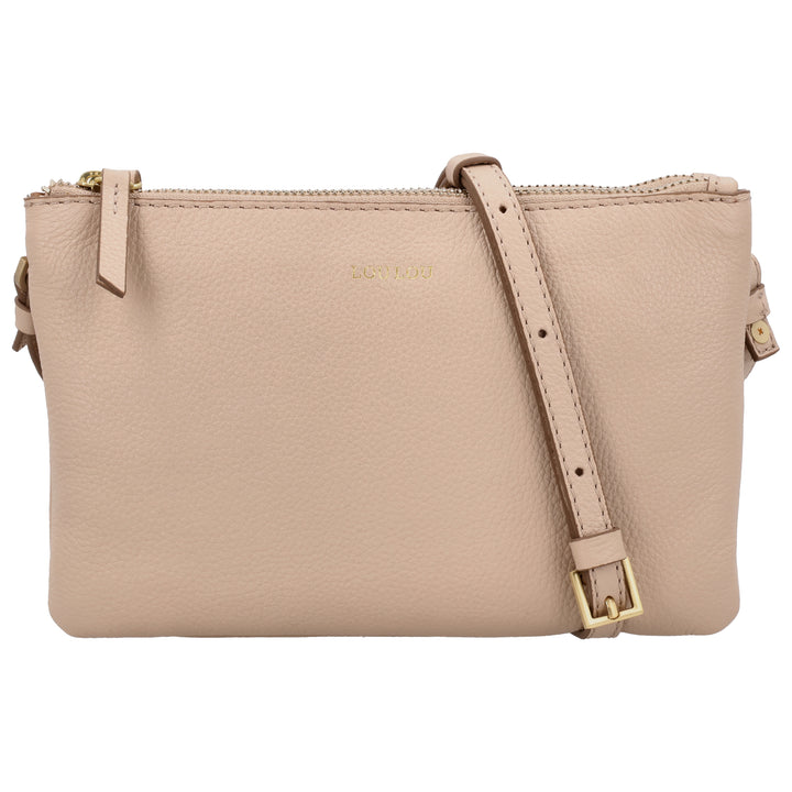 Voorkant van de Lou Lou Camille crossover in cashmere #kleur_cashmere