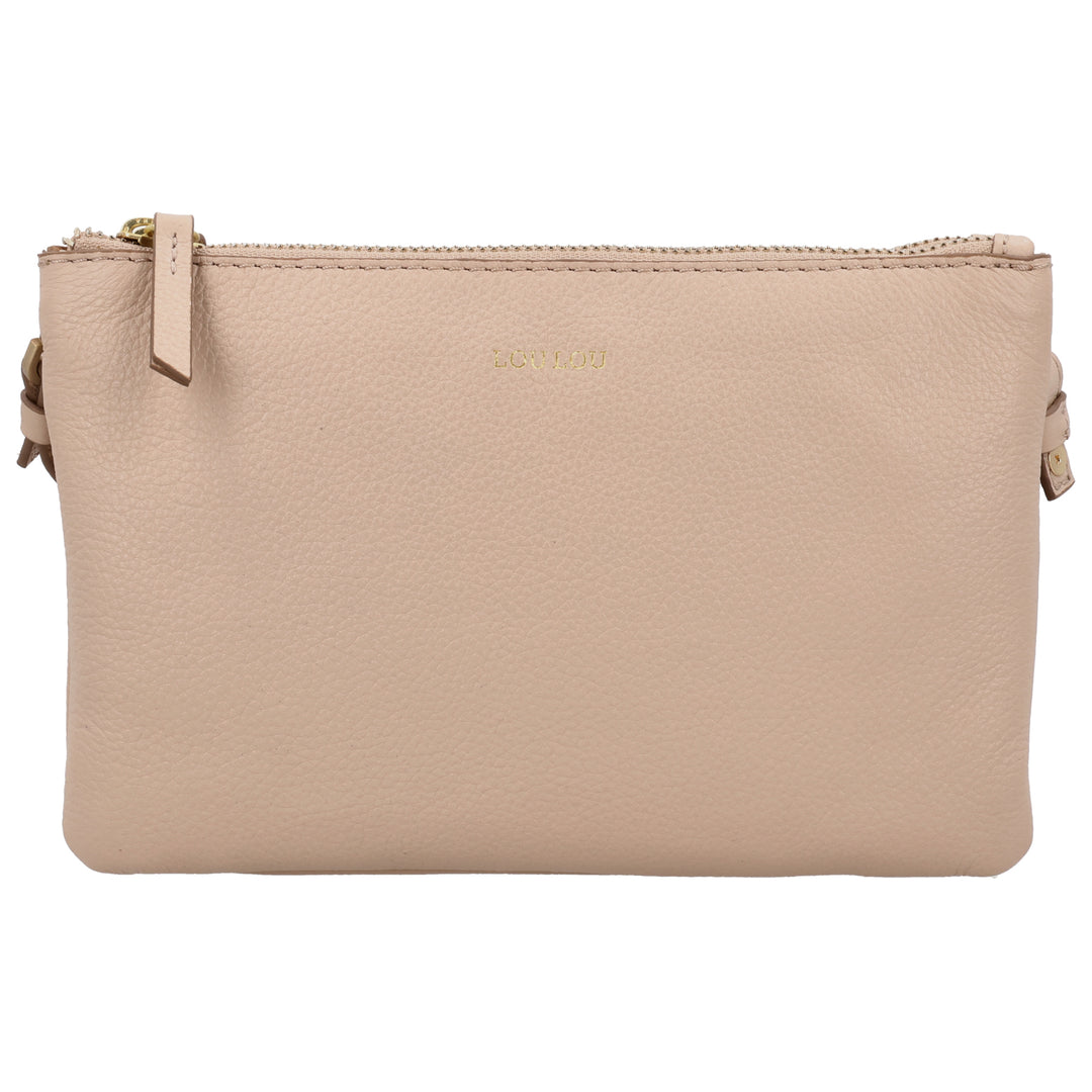 Achterkant van de Lou Lou Camille crossover in cashmere #kleur_cashmere