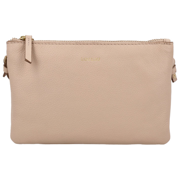 Achterkant van de Lou Lou Camille crossover in cashmere #kleur_cashmere