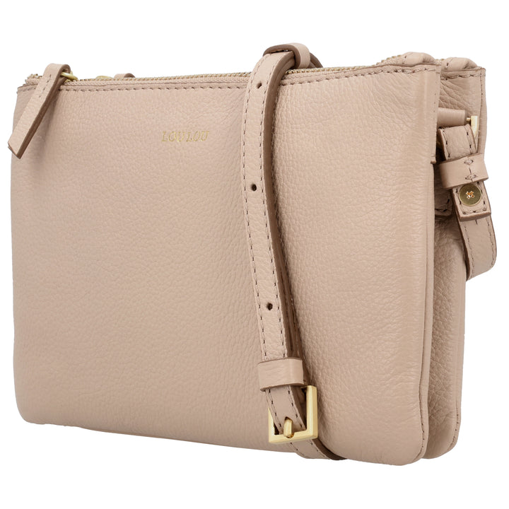 Voorzijde van de Lou Lou Camille crossover in cashmere #kleur_cashmere