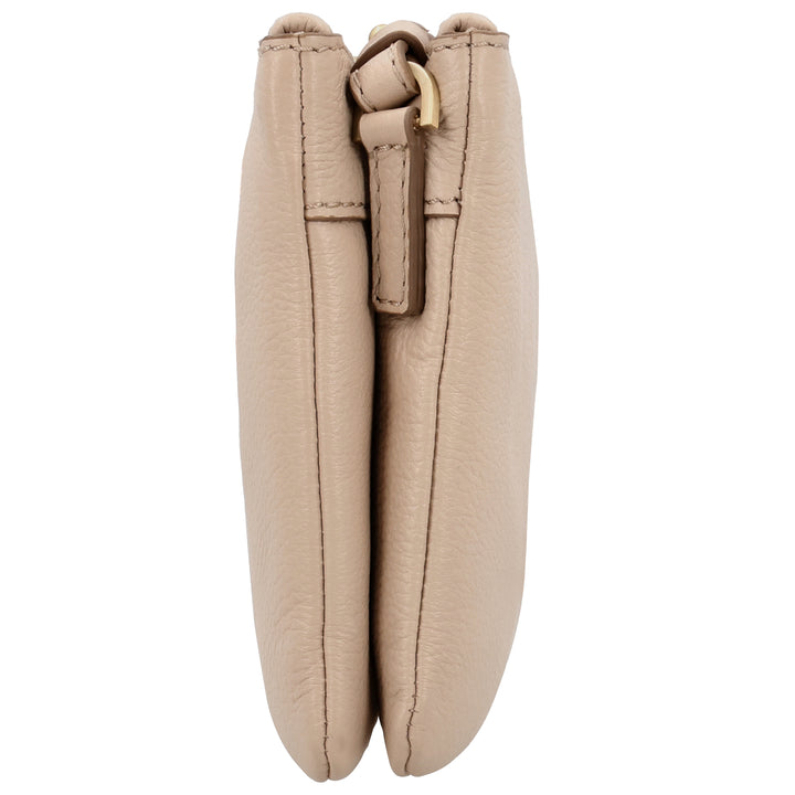 Zijkant van de Lou Lou Camille crossover in cashmere #kleur_cashmere