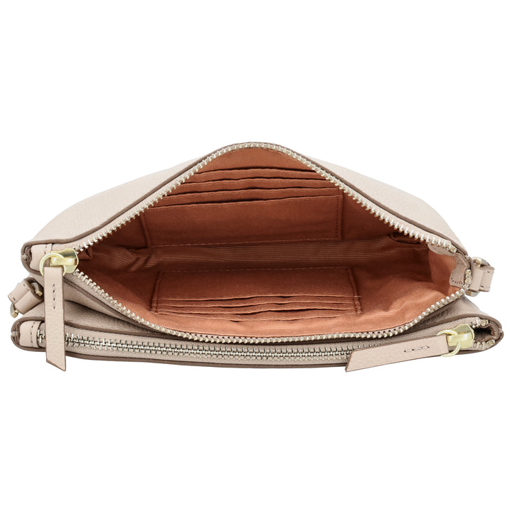 Binnenkant van de Lou Lou Camille crossover in cashmere #kleur_cashmere