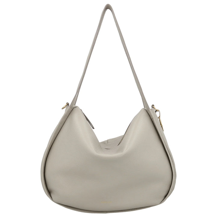 Voorkant van de Lou Lou LOU schoudertas tas in fog #kleur_fog