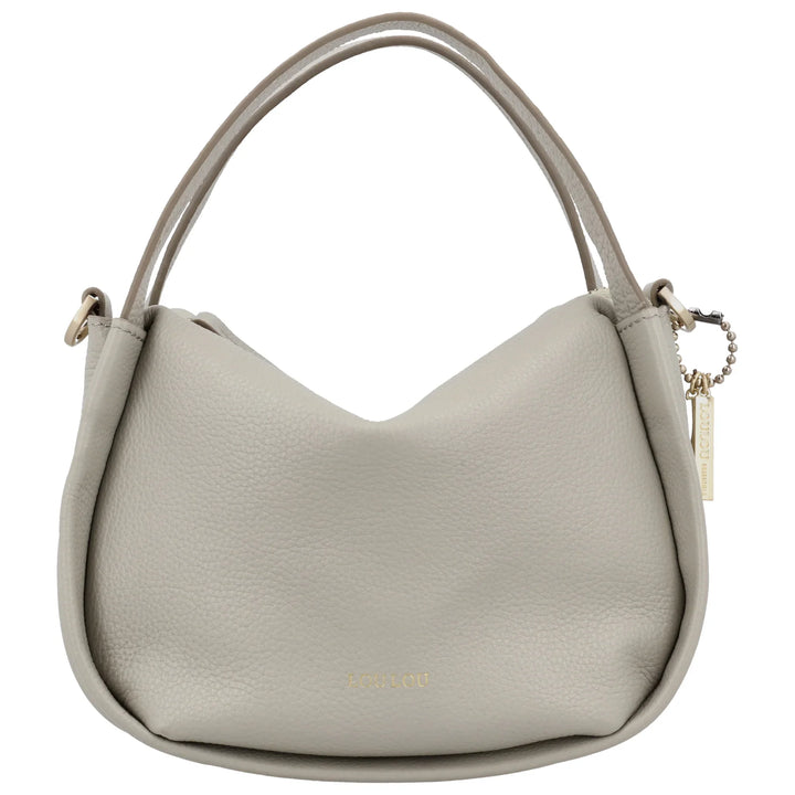 Voorkant van de Lou Lou LOU (S) handtas in fog#kleur_fog