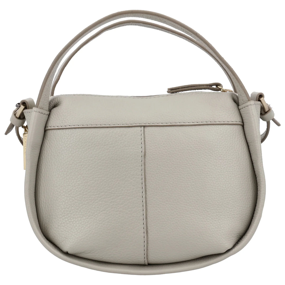 Achterkant van de Lou Lou LOU (S) handtas in fog#kleur_fog