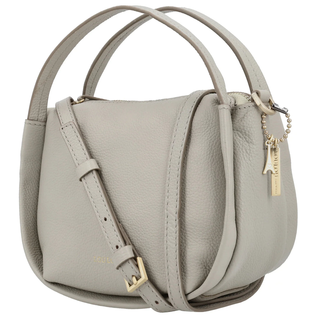 Voorzijde van de Lou Lou LOU (S) handtas in fog#kleur_fog