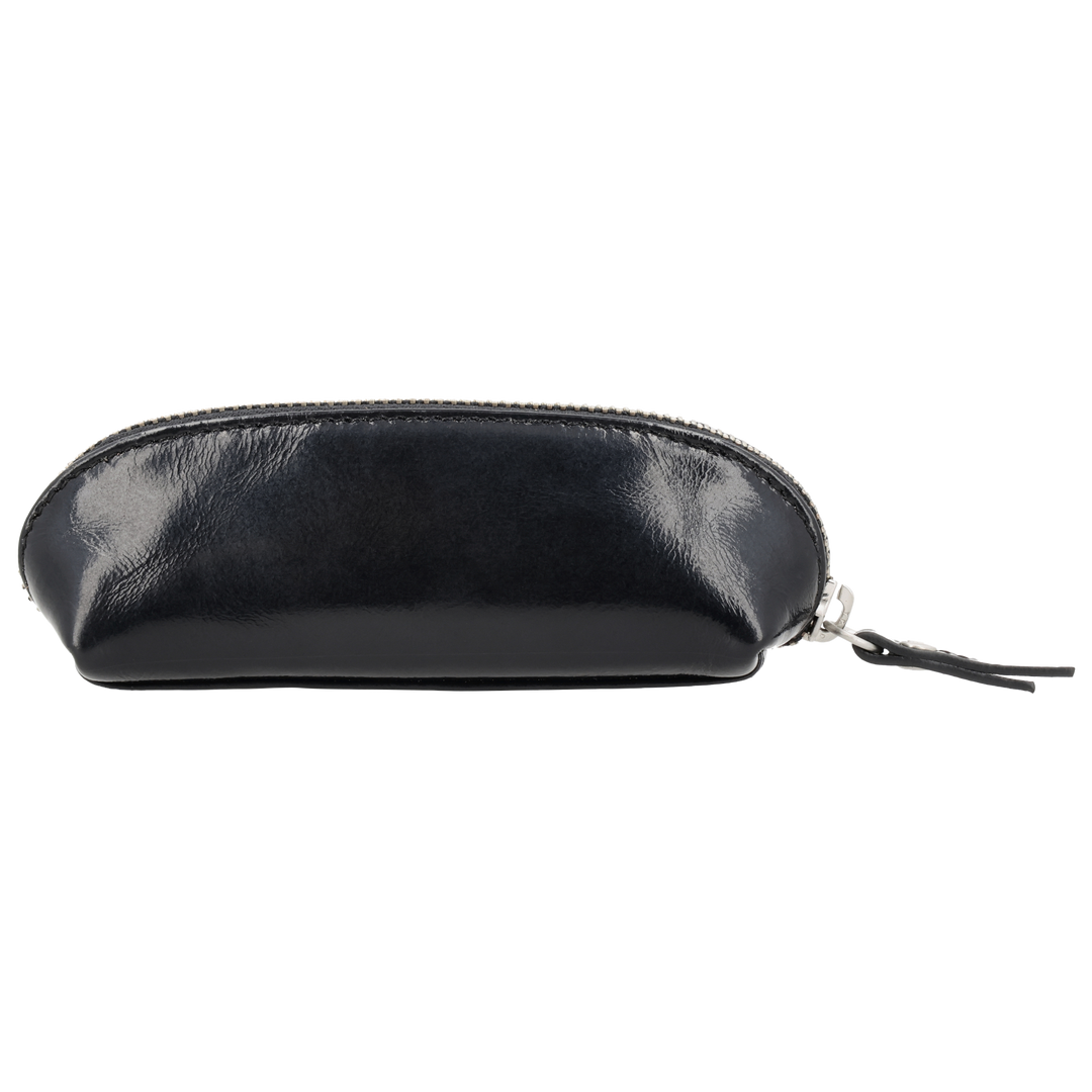 Achterkant van de LOULOU MADAME DUBOIS leren etui #kleur_glace-black