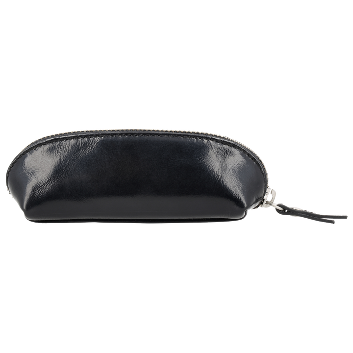 Achterkant van de LOULOU MADAME DUBOIS leren etui #kleur_glace-black