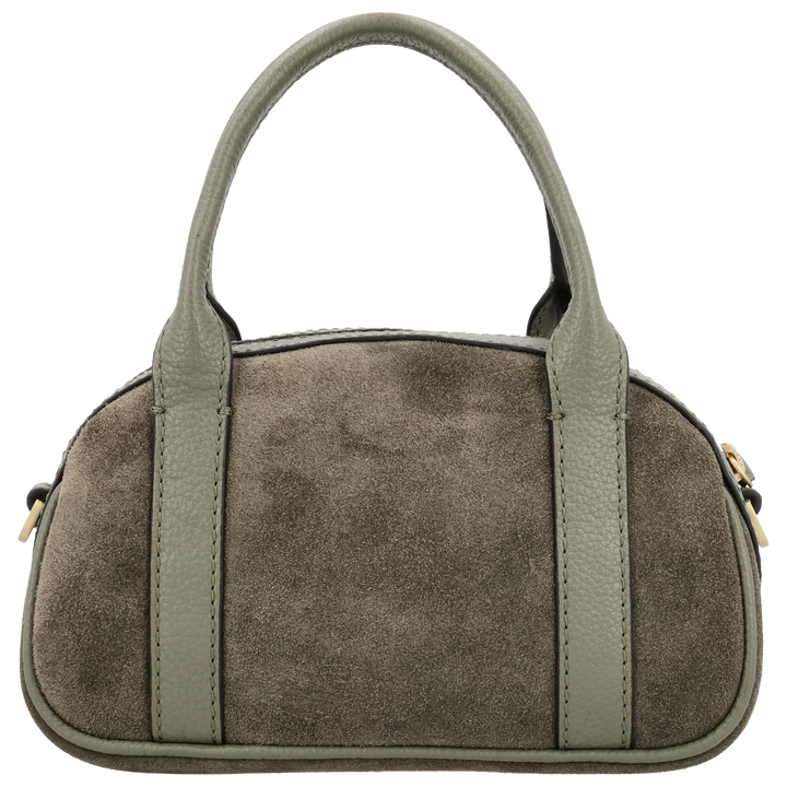 Achterkant van de LOULOU Mila crossbodytas in #kleur_sage