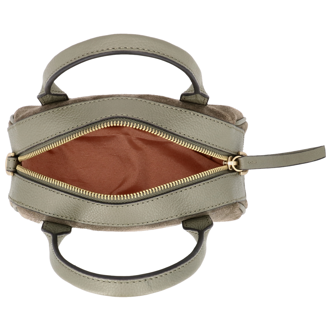 Binnenkant van de LOULOU Mila crossbodytas in #kleur_sage