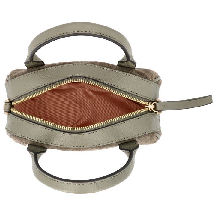 Binnenkant van de LOULOU Mila crossbodytas in #kleur_sage