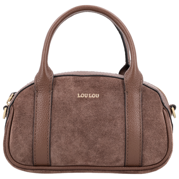 Voorkant van de LOULOU Mila crossbodytas in #kleur_milk-chocolate