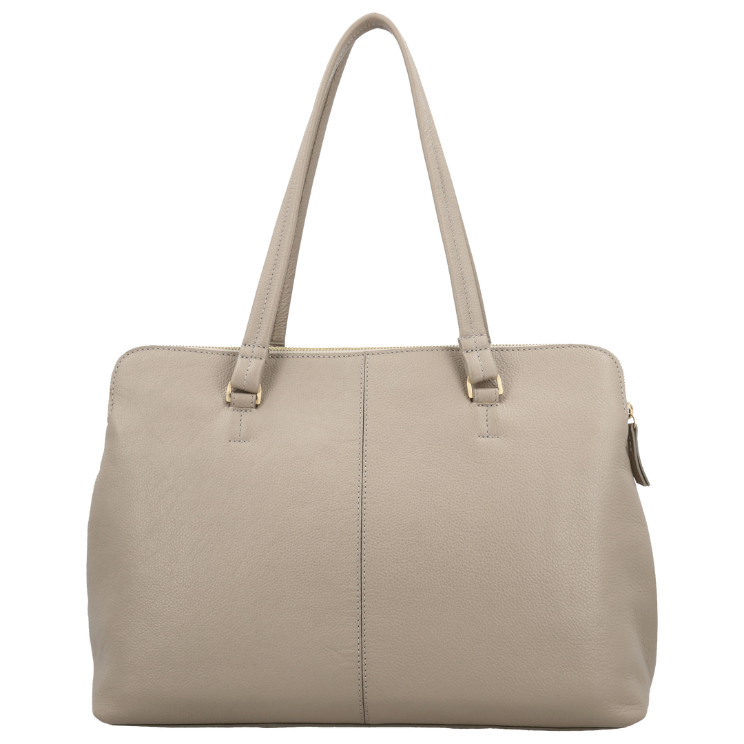 Achterkant Loulou Olivia werktas Soft-Sepia #kleur_soft-sepia