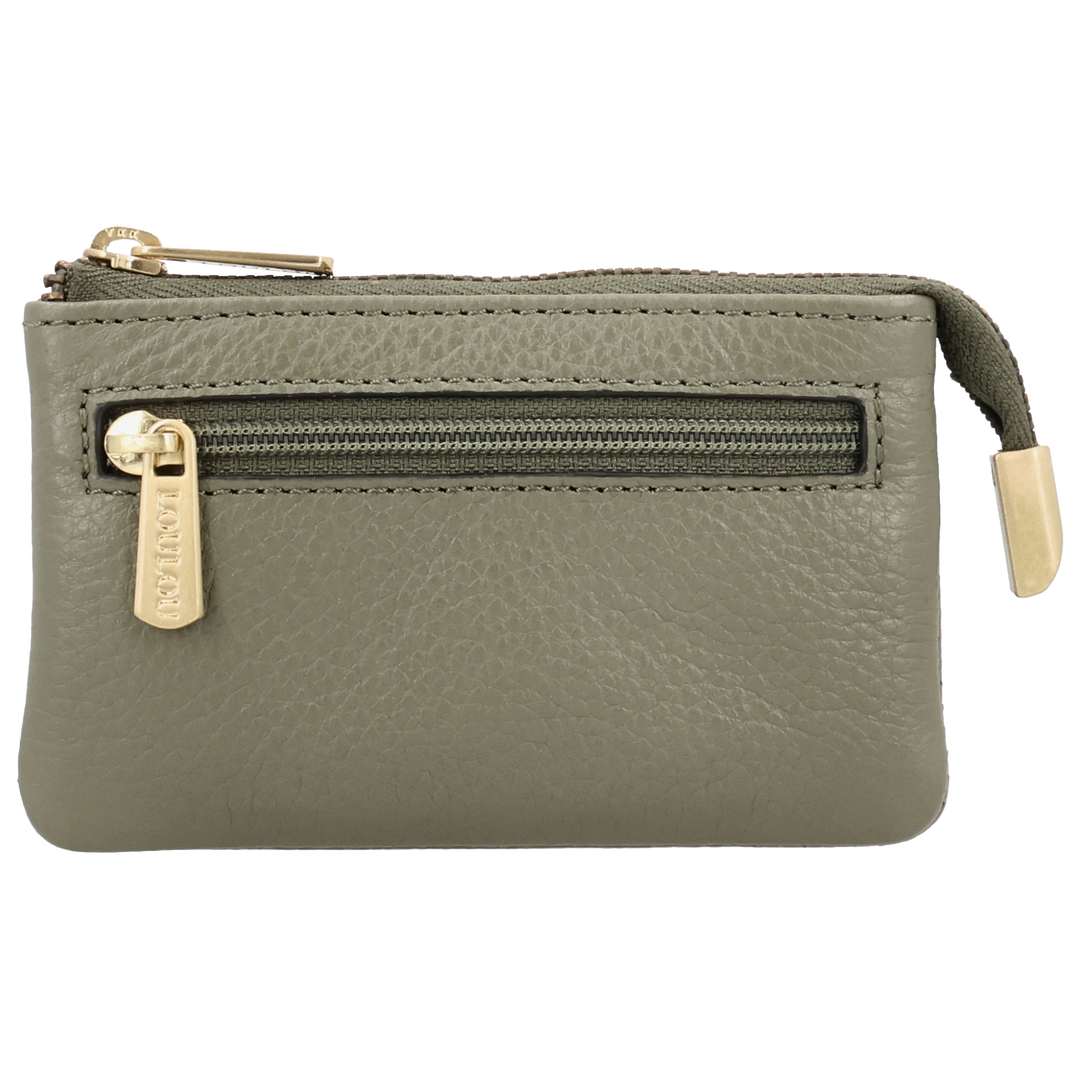 Achterkant van de LOULOU mini portemonnee in sage #kleur_sage