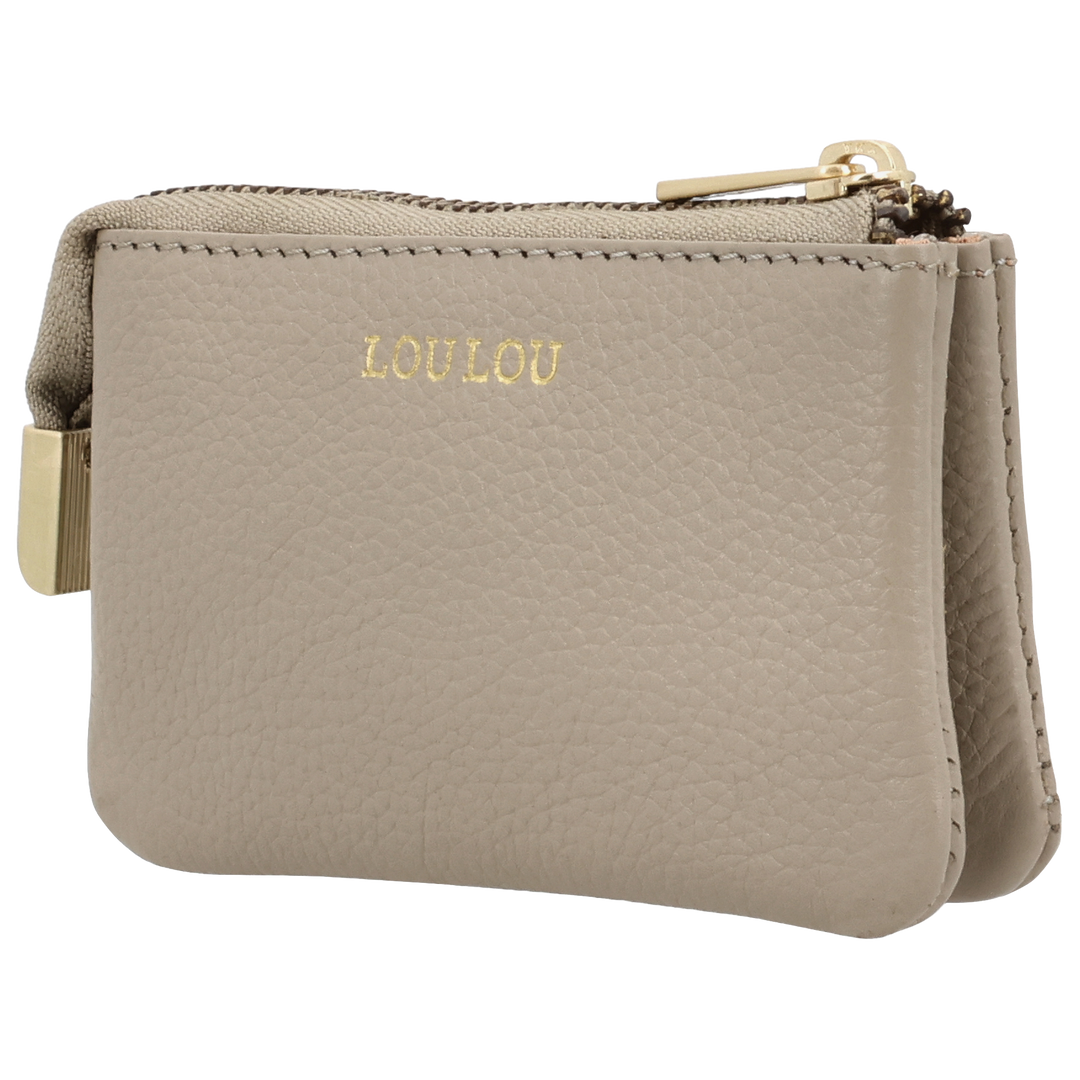 Voorzijde van de LouLou mini portemonnee #kleur_soft-sepia