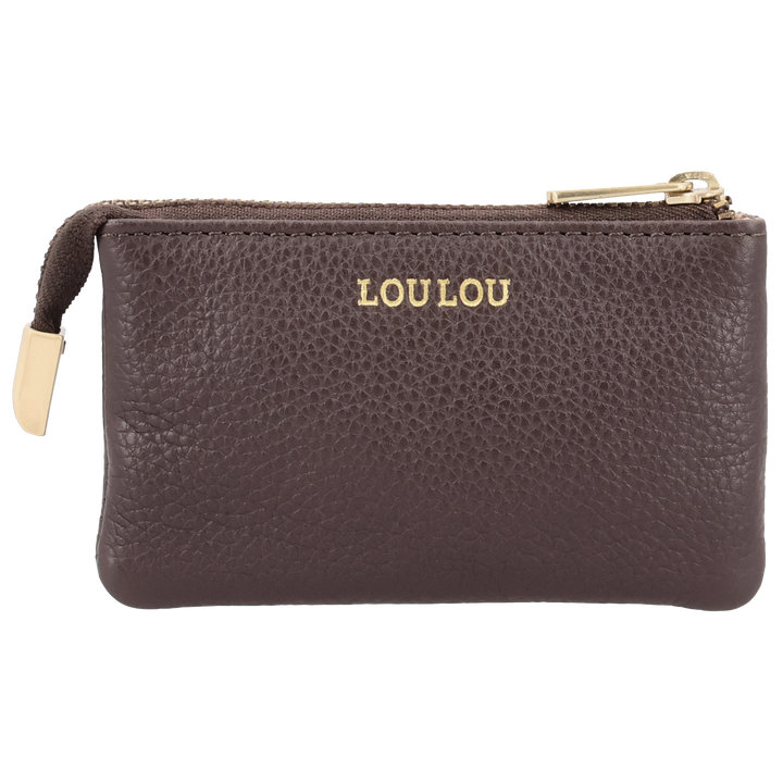 Voorkant van de LOULOU mini portemonnee #kleur_merlot