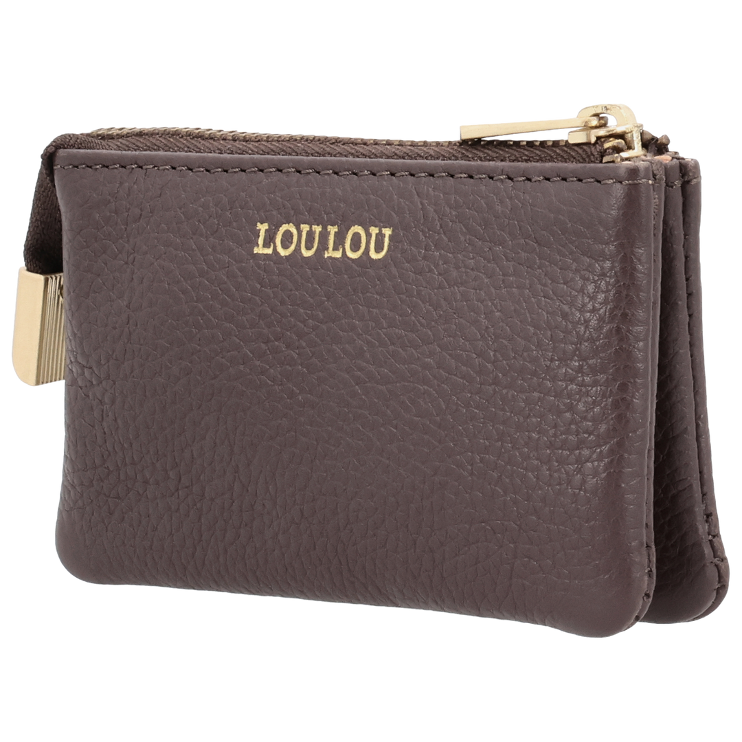 Voorzijde van de LOULOU mini portemonnee #kleur_merlot