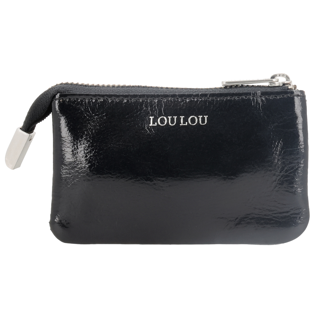 Voorkant van de LouLou mini portemonnee #kleur_glace-black