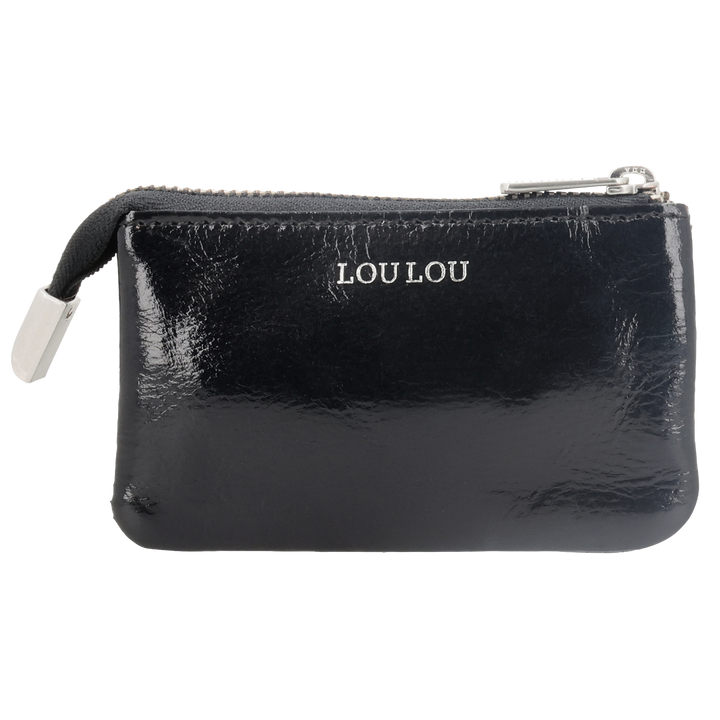 Voorkant van de LouLou mini portemonnee #kleur_glace-black
