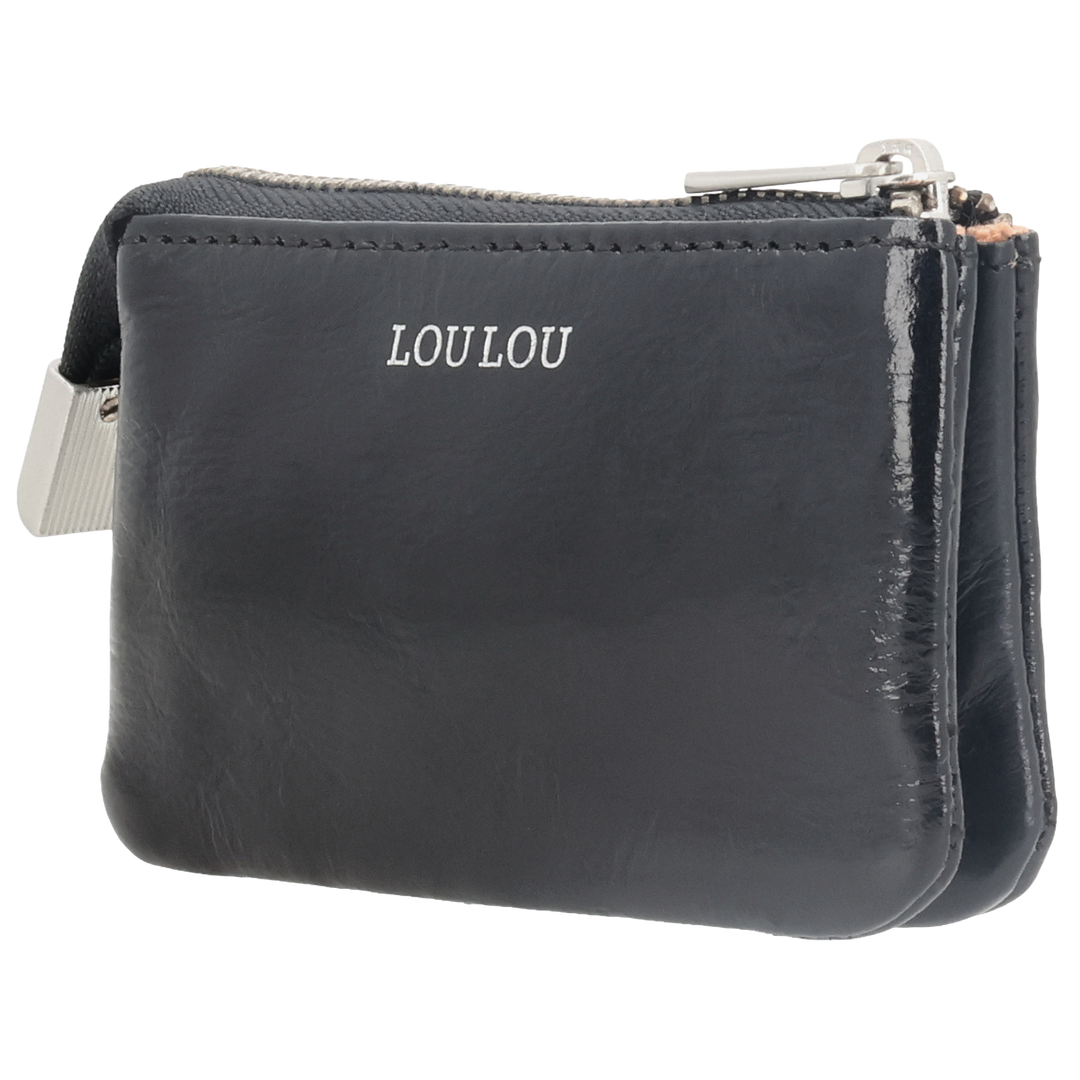 Voorzijde van de LouLou mini portemonnee #kleur_glace-black