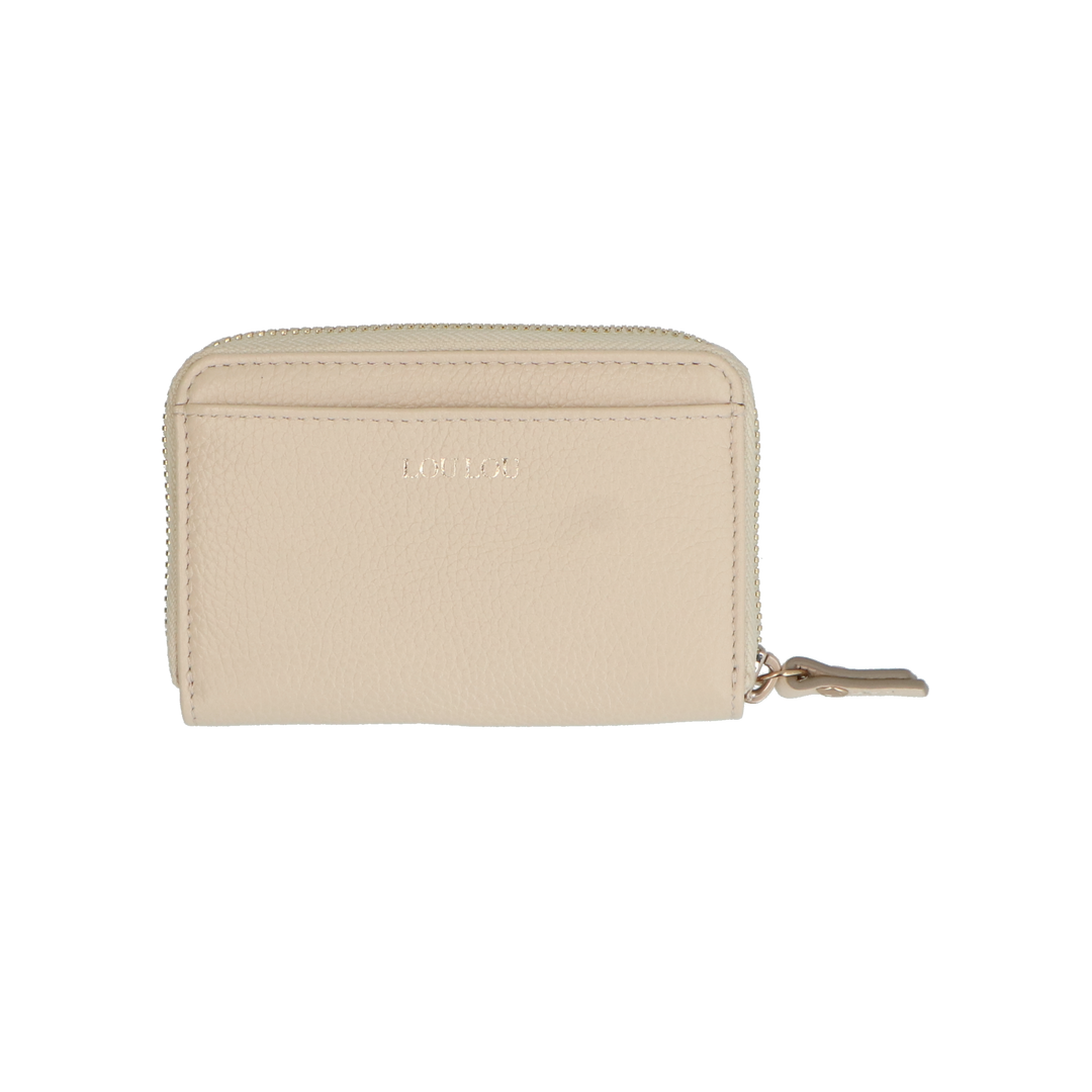 Voorkant van de LouLou Petitee Milie Beige portemonnee #kleur_beige