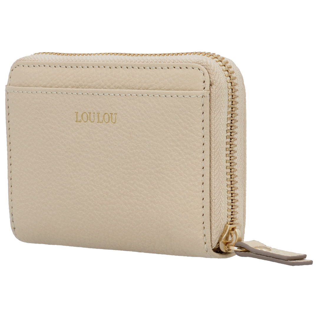 Voorzijde  van de LouLou Petitee Milie Beige portemonnee #kleur_beige