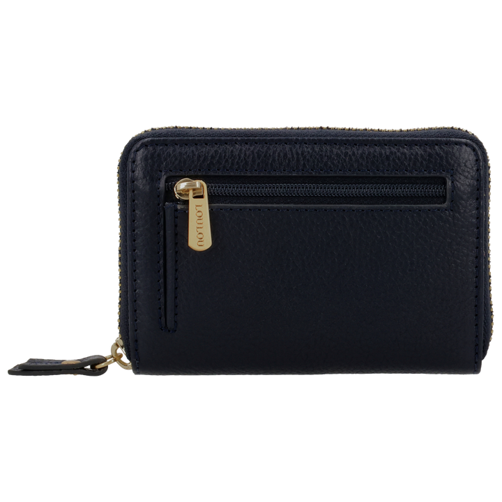 Achterkant van de LouLou Petitee Milie navy portemonnee #kleur_navy