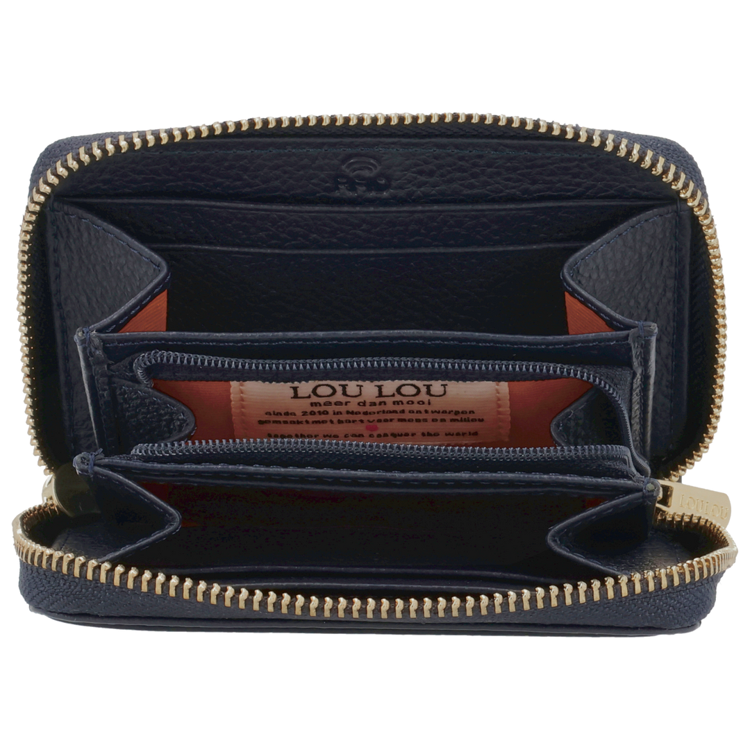 Binnenkant van de LouLou Petitee Milie navy portemonnee #kleur_navy