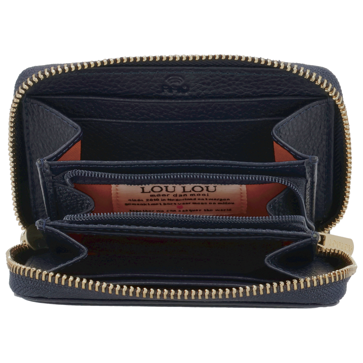 Binnenkant van de LouLou Petitee Milie navy portemonnee #kleur_navy