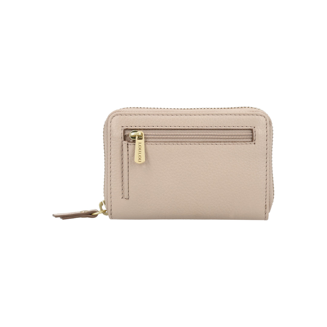 Achterkant van de LouLou Petite Emilie portemonnee in cashmere #kleur_cashmare