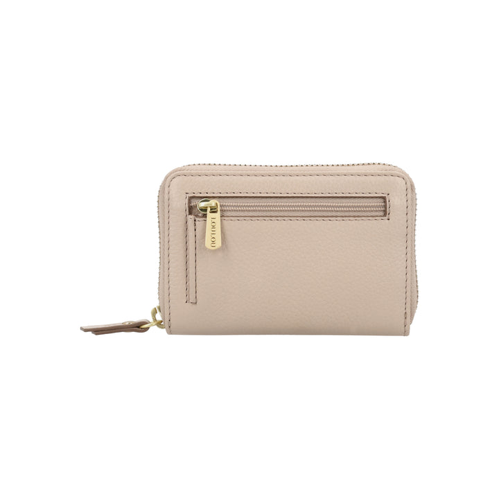 Achterkant van de LouLou Petite Emilie portemonnee in cashmere #kleur_cashmare