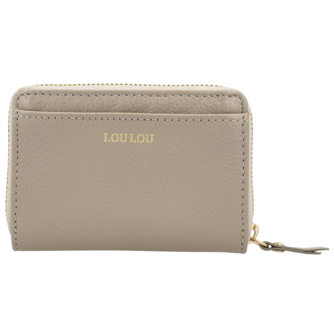 Voorkant van de LOULOU Emilie portemonnee #kleur_soft-sepia