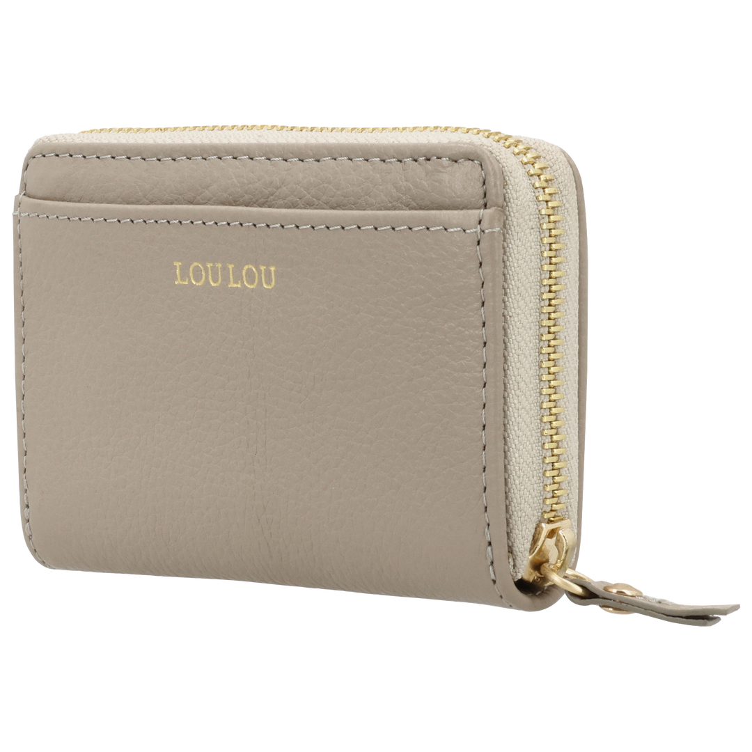 Voorzijde van de LOULOU Emilie portemonnee #kleur_soft-sepia