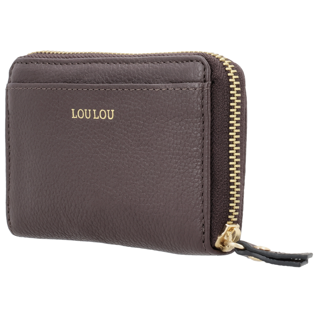 Voorzijde van de LOULOU Emilie portemonnee #kleur_merlot