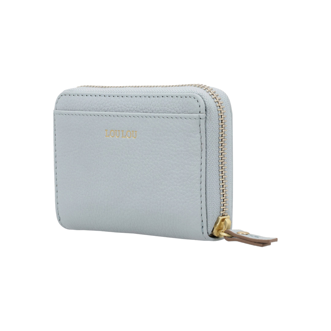 Voorzijde van de LouLou Petite Emilie portemonnee in blue-aura #kleur_blue-aura