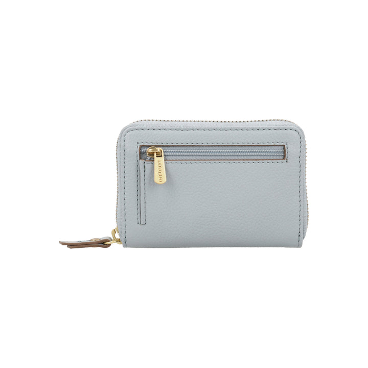 Achterkant van de LouLou Petite Emilie portemonnee in blue-aura #kleur_blue-aura