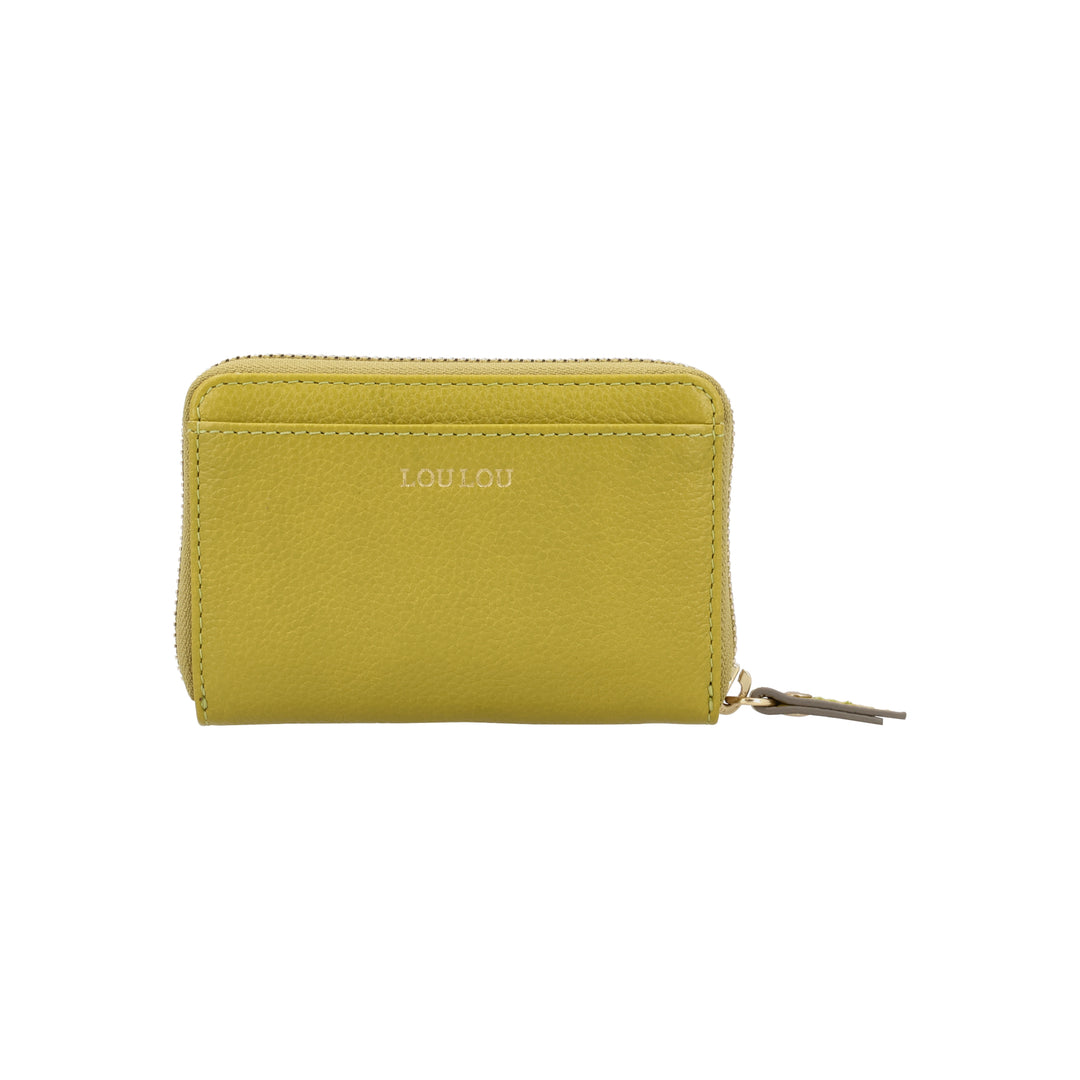 Voorkant van de LouLou Petite Emilie portemonnee in cress-green #kleur_cress-green