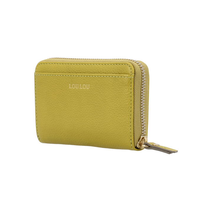 Voorzijde van de LouLou Petite Emilie portemonnee in cress-green #kleur_cress-green
