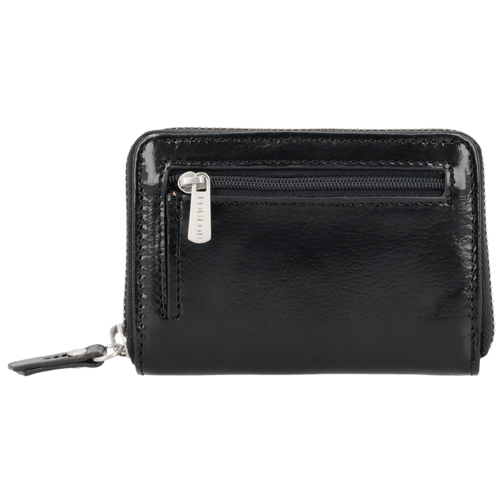 Achterkant van de LOULOU Emilie portemonnee #kleur_glace-black