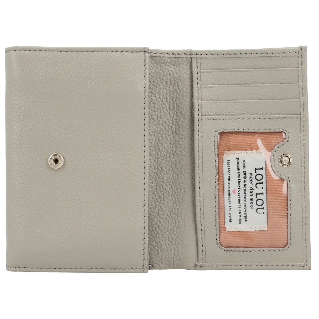 Binnenkant van de Lou Lou Fleur Portemonnee fog #kleur_fog
