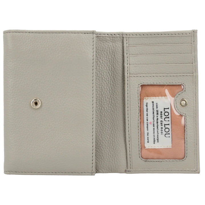Binnenkant van de Lou Lou Fleur Portemonnee fog #kleur_fog