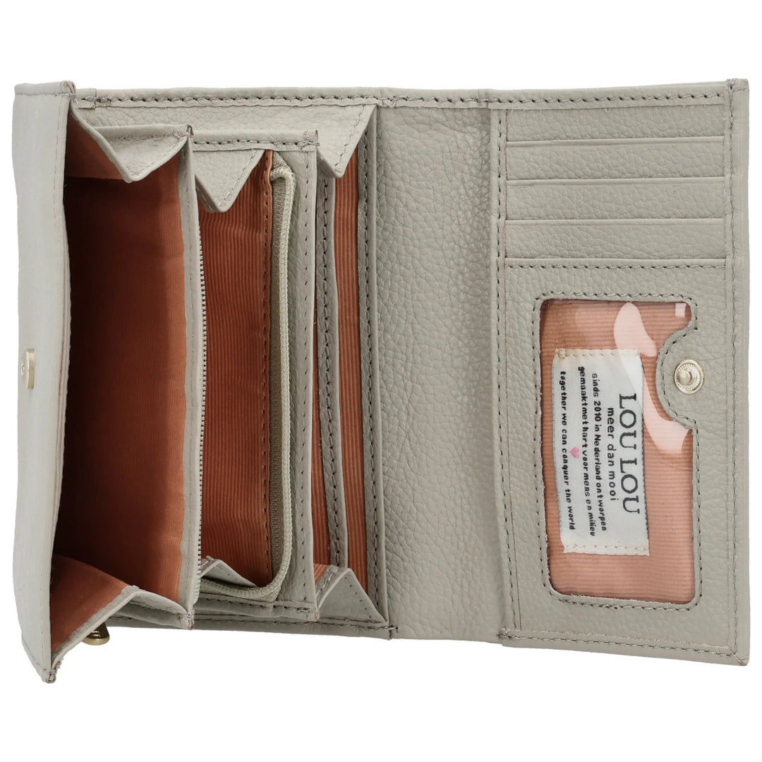 Binnenkant van de Lou Lou Fleur Portemonnee fog #kleur_fog