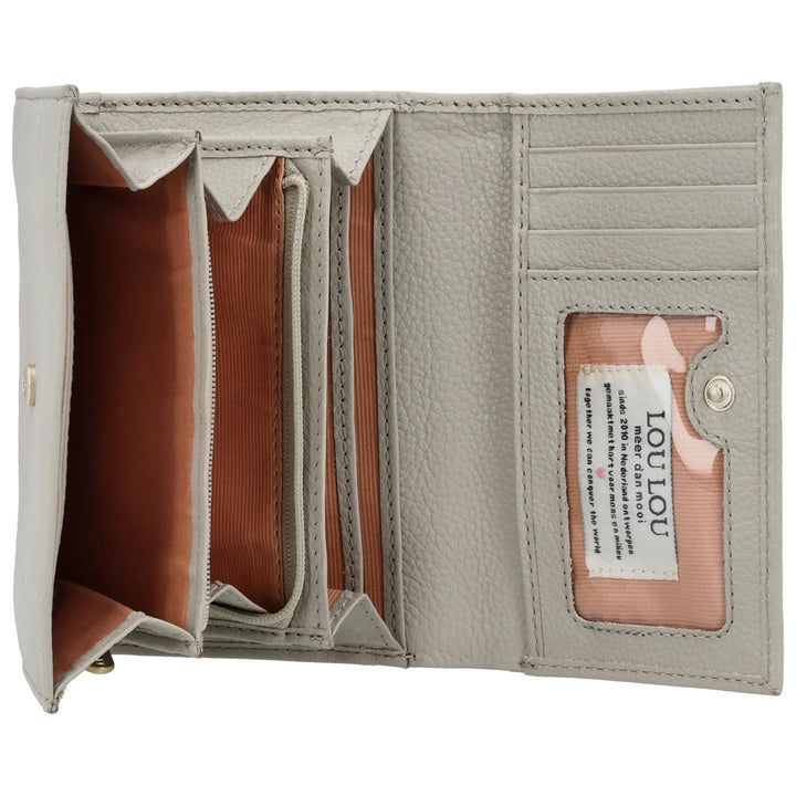 Binnenkant van de Lou Lou Fleur Portemonnee fog #kleur_fog