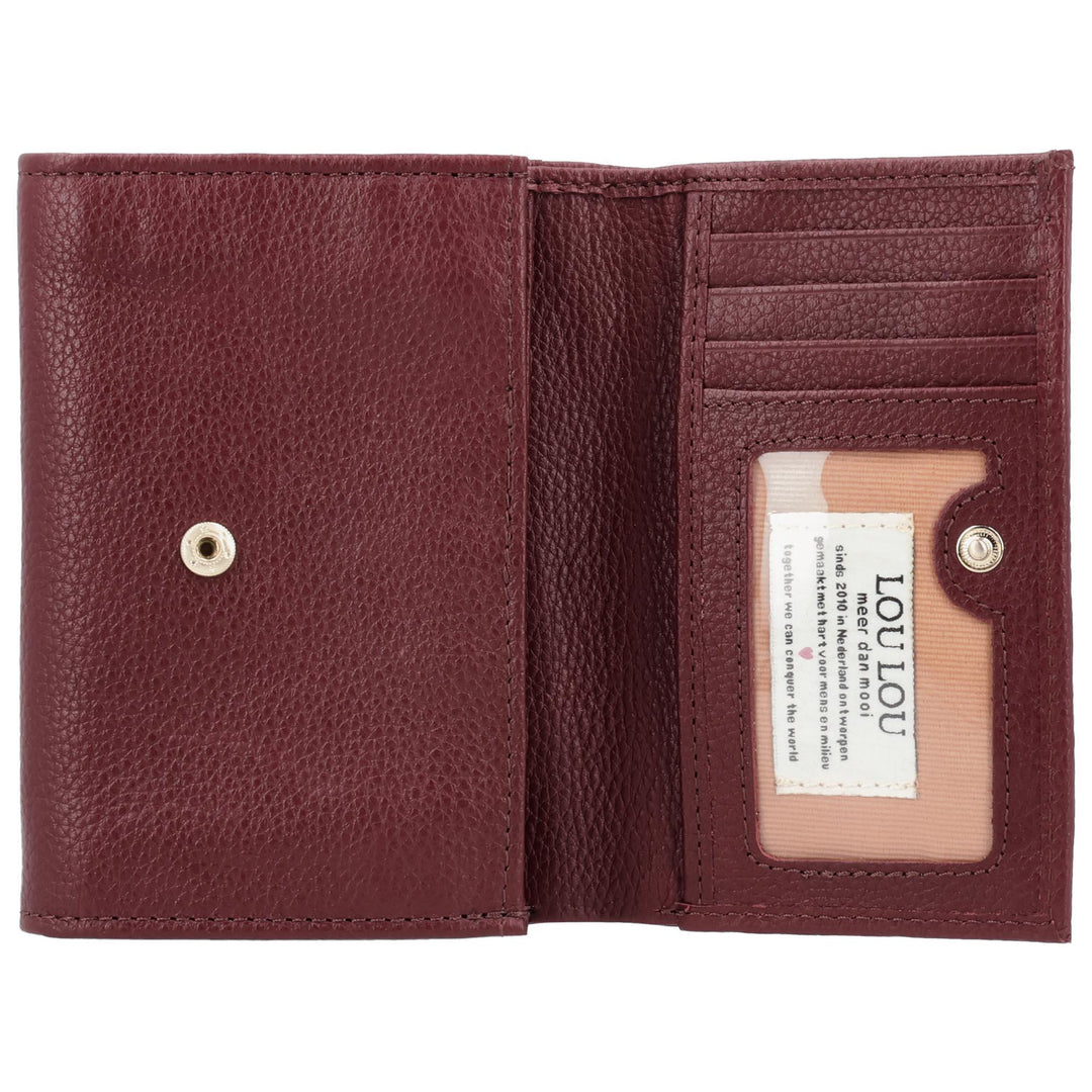 Binnenkant van de Lou Lou Fleur Portemonnee Ruby #kleur_ruby