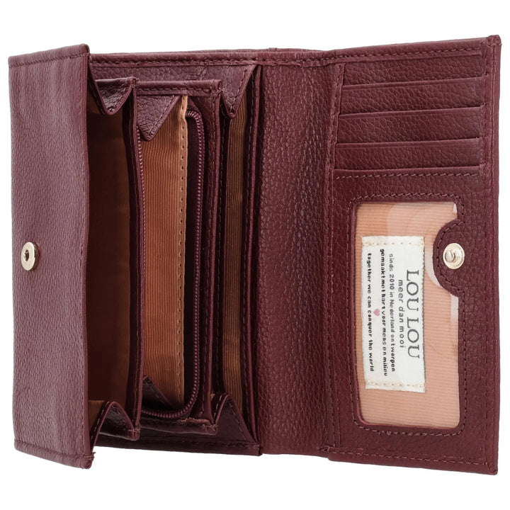 Binnenkant van de Lou Lou Fleur Portemonnee Ruby #kleur_ruby